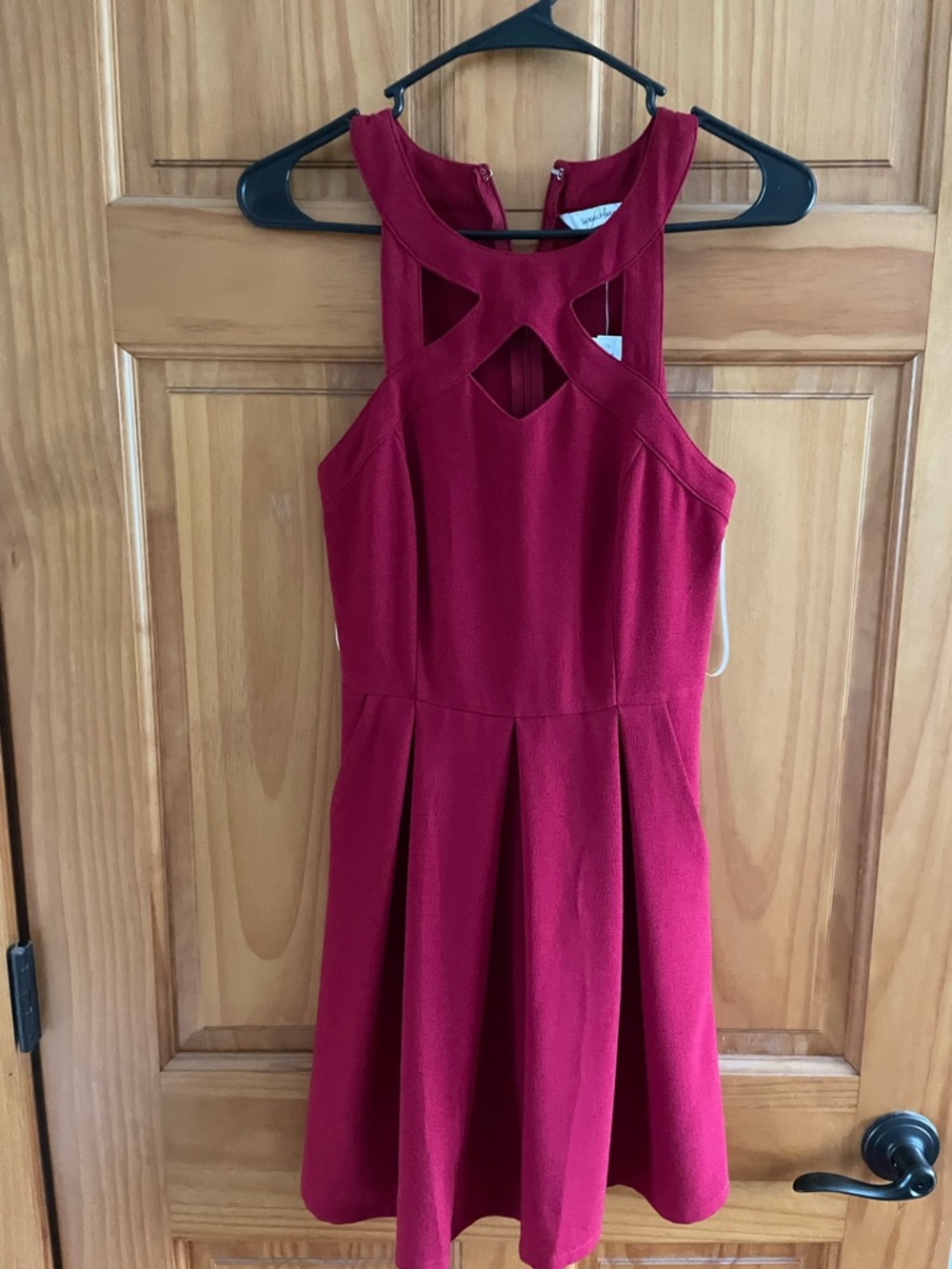 NWT Speechless Red Skater Dress | Cutout Neckline | Fit & Flare | Size S